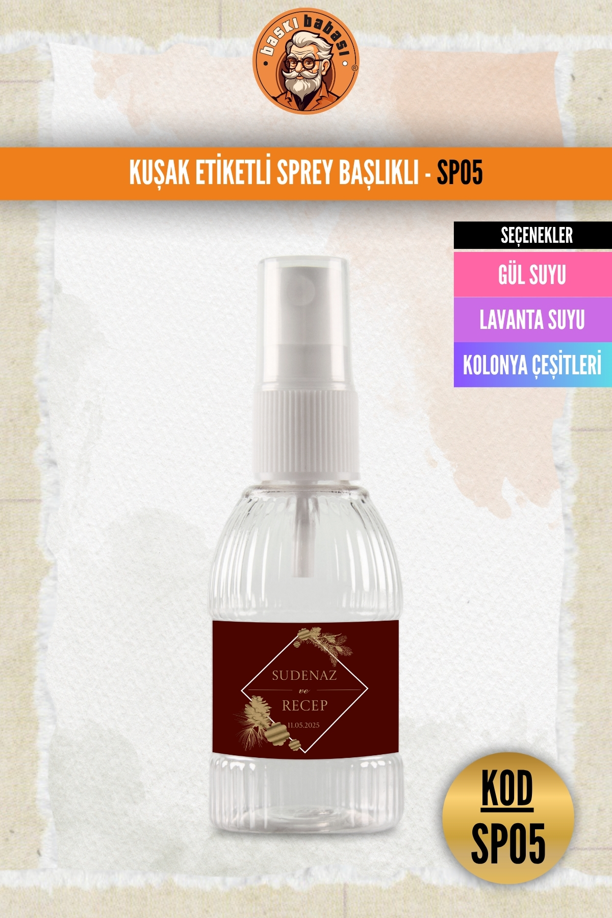 Etiket Baskılı Sprey Kapaklı Şişe Etiket Baskılı Sprey Kapaklı Şişe